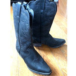 Black Cowboy Boots Slip Resistant Work Boot size 9